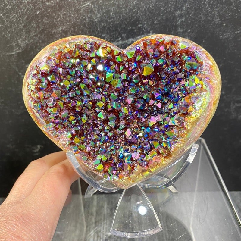 Angel Aura Heart Shaped Crystal