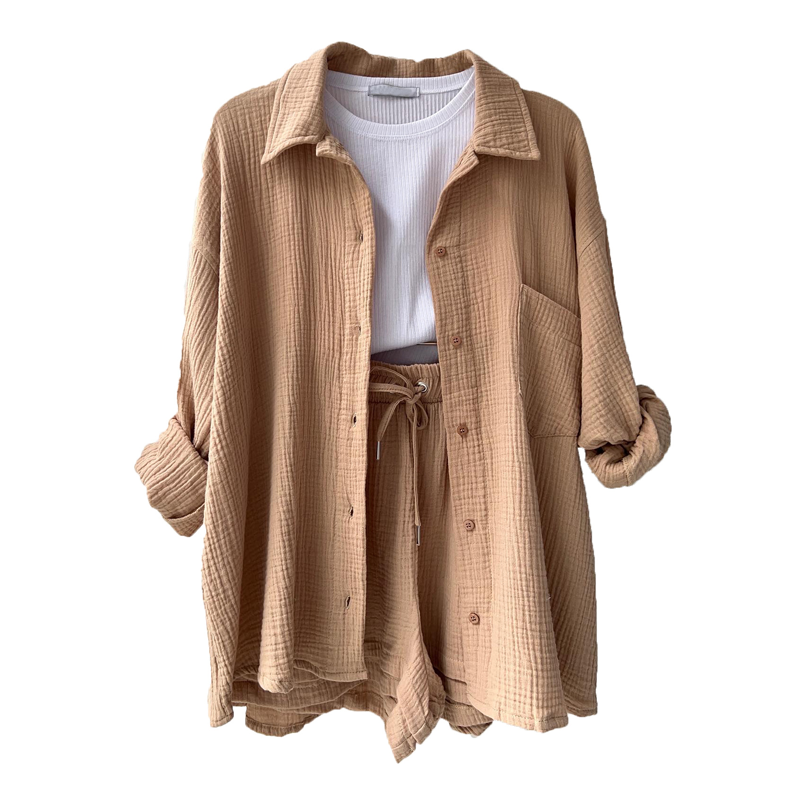 Women's Two-piece Long Sleeve Shirt Fashion Casual Suit