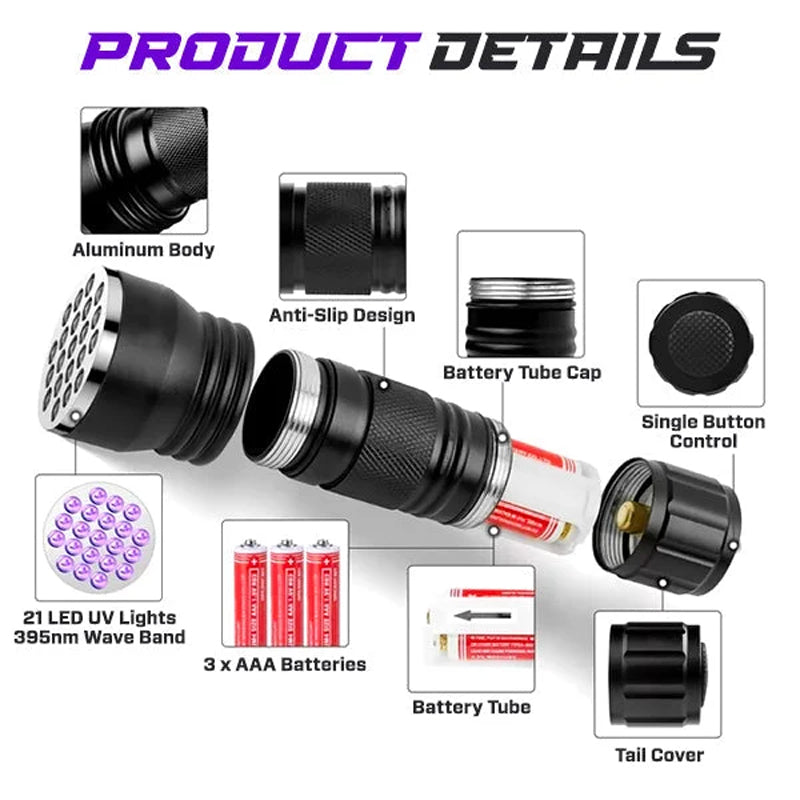 UV Ultraviolet Flashlight