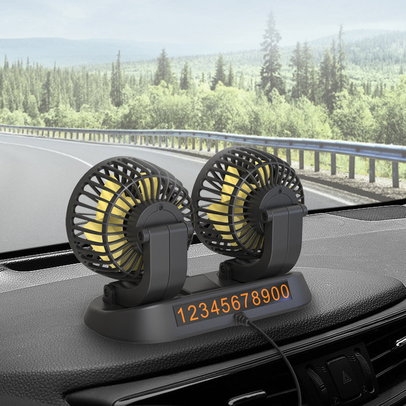 Dual Head Car Auto Cooling Air Circulator Fan