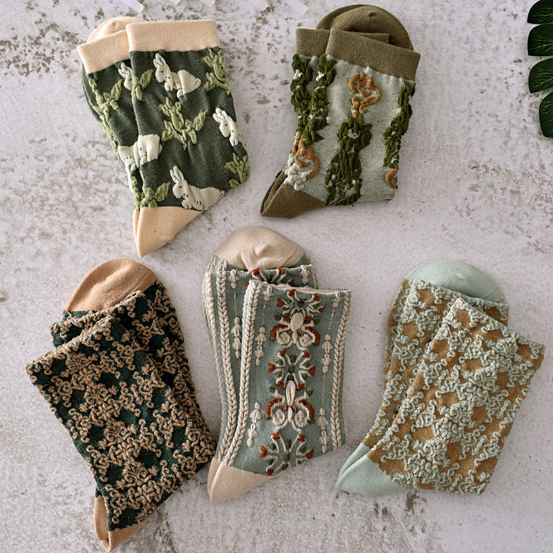 Women's Floral Cotton Socks