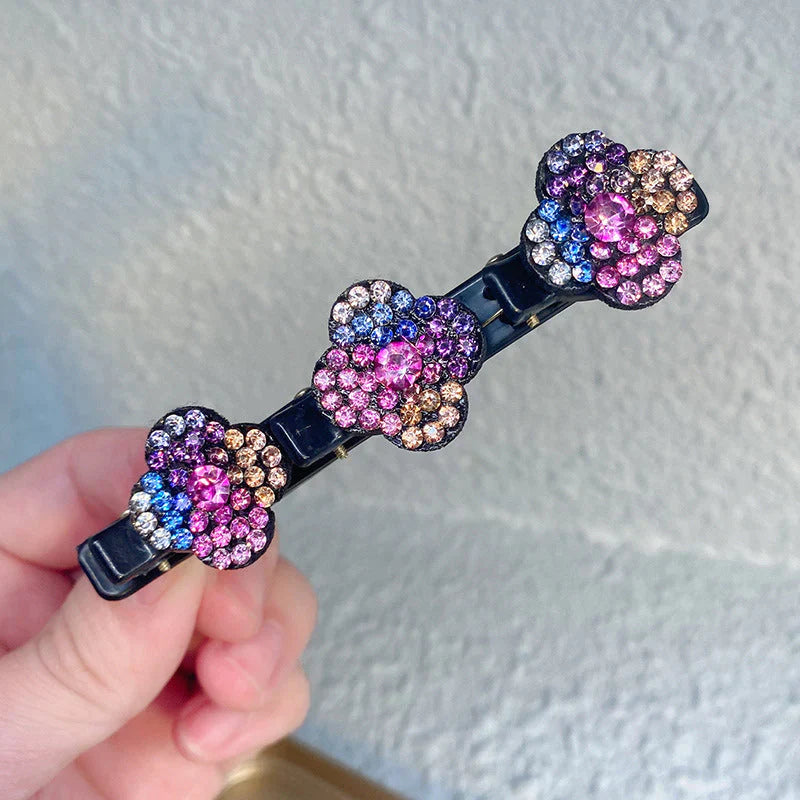 Three Flower Side Hair Clip