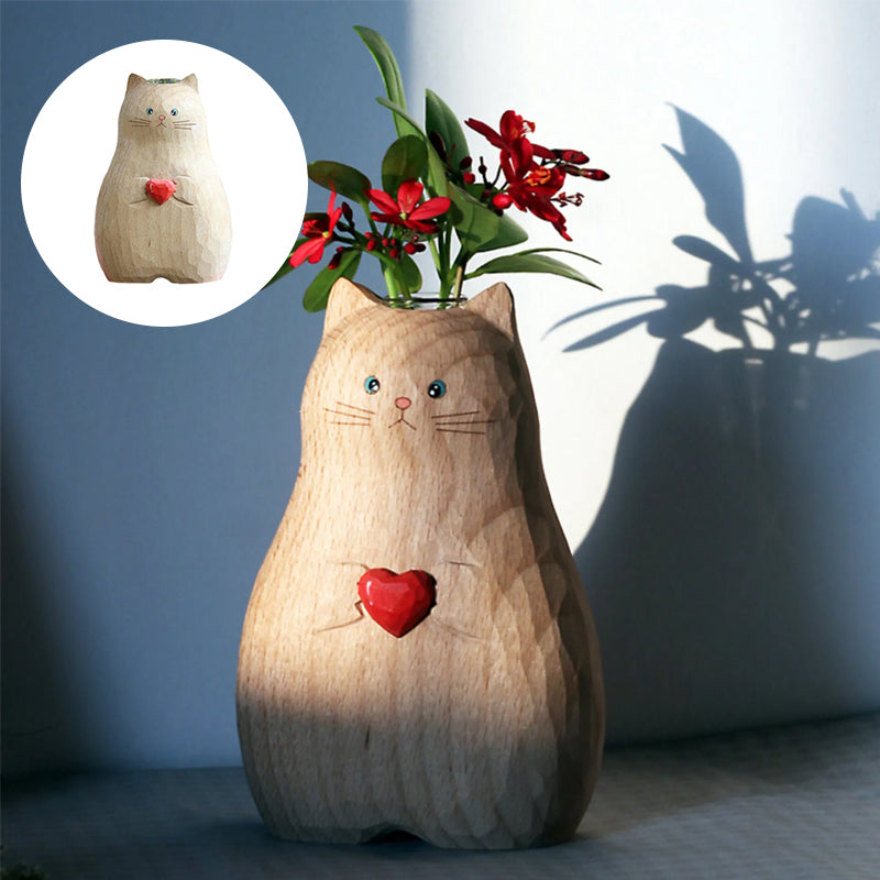 Handmade Cat Vase